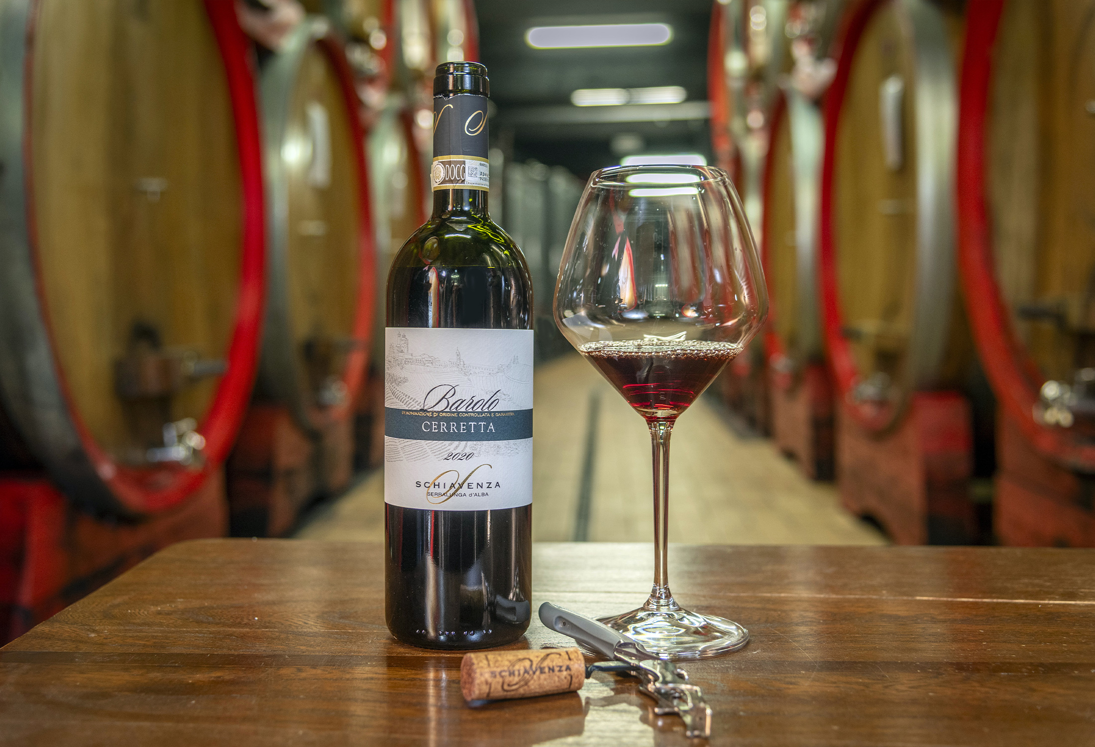 Barolo Cerretta Schiavenza con calice